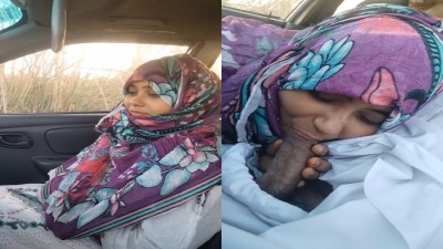 Horny Muslim Girl Blowjob On The Car Free