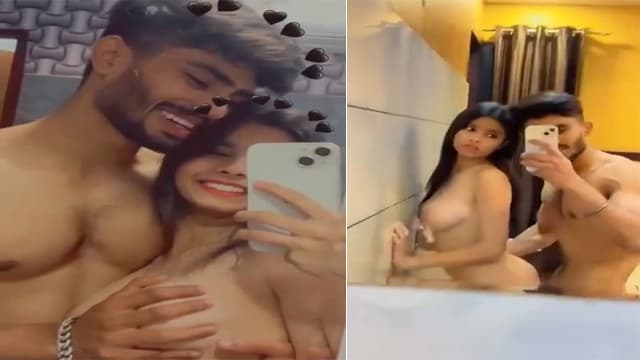 Indian Teen Couple Mirror Selfie Sex Video